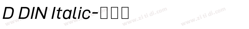 D DIN Italic字体转换